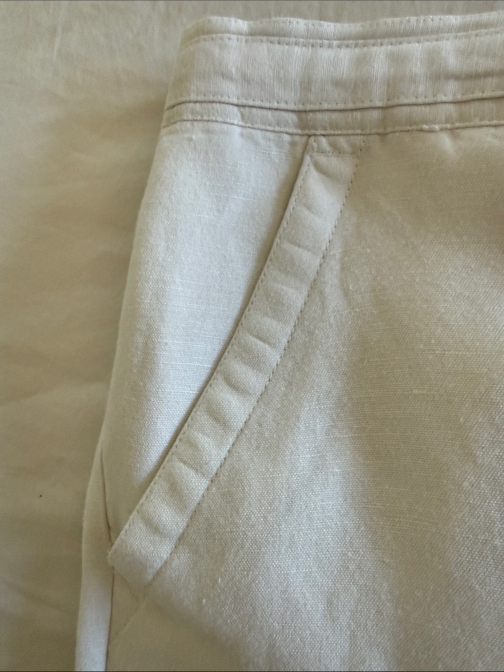 White Drawstring Pants - Picture 4 of 8